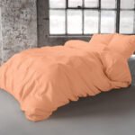Housse de couette Satin Point Pastel Orange