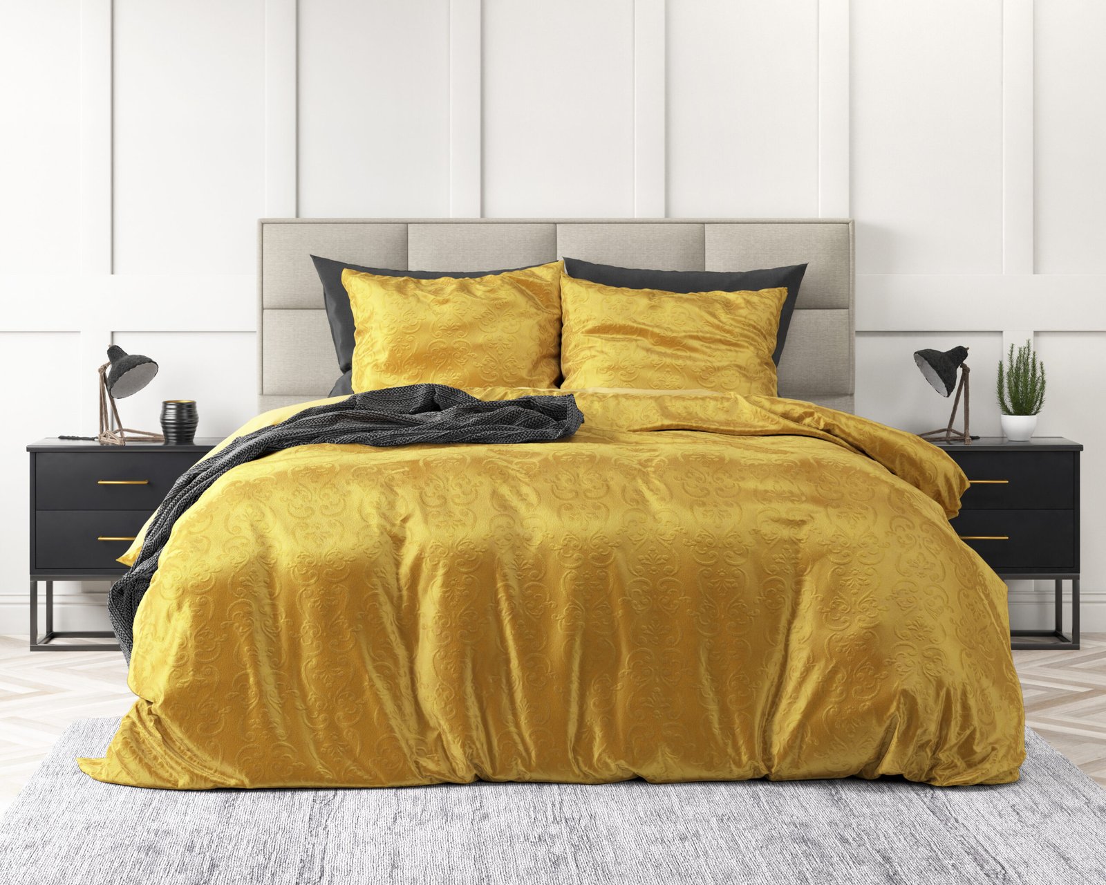8720578055999-1 Housse de couette en velours gaufré Sultan Gold – Image 1