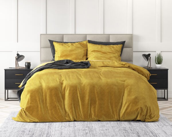 Housse de couette en velours gaufré Fashion Gold