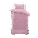 Housse de couette Velours gaufré rose tendance