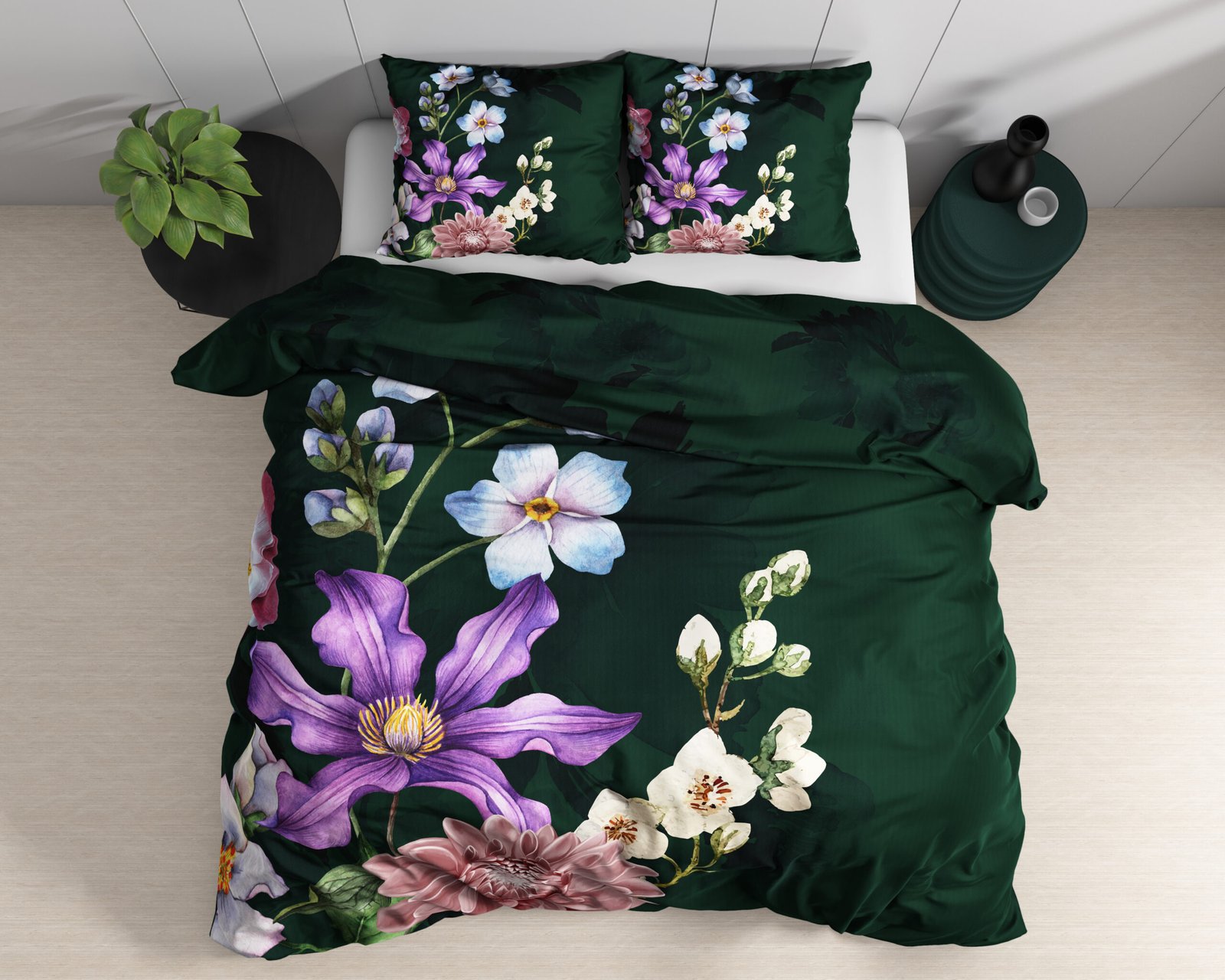 8720578058334-2 Housse de couette Betty Green- 100 %coton – Image 1