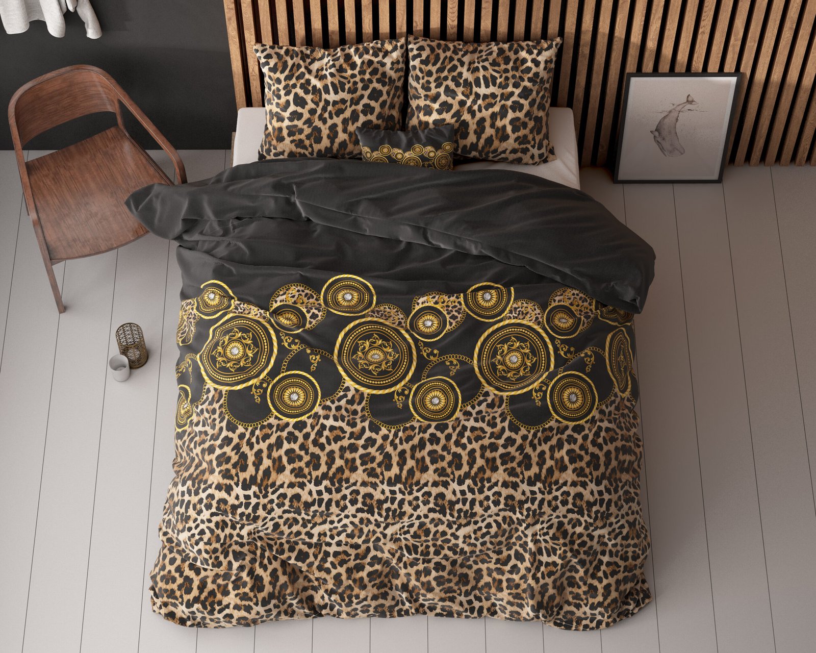 8720578061174-5 Housse de couette Golden Circle black – Image 1