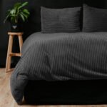 Housse de couette- Rib Teddy Antraciet