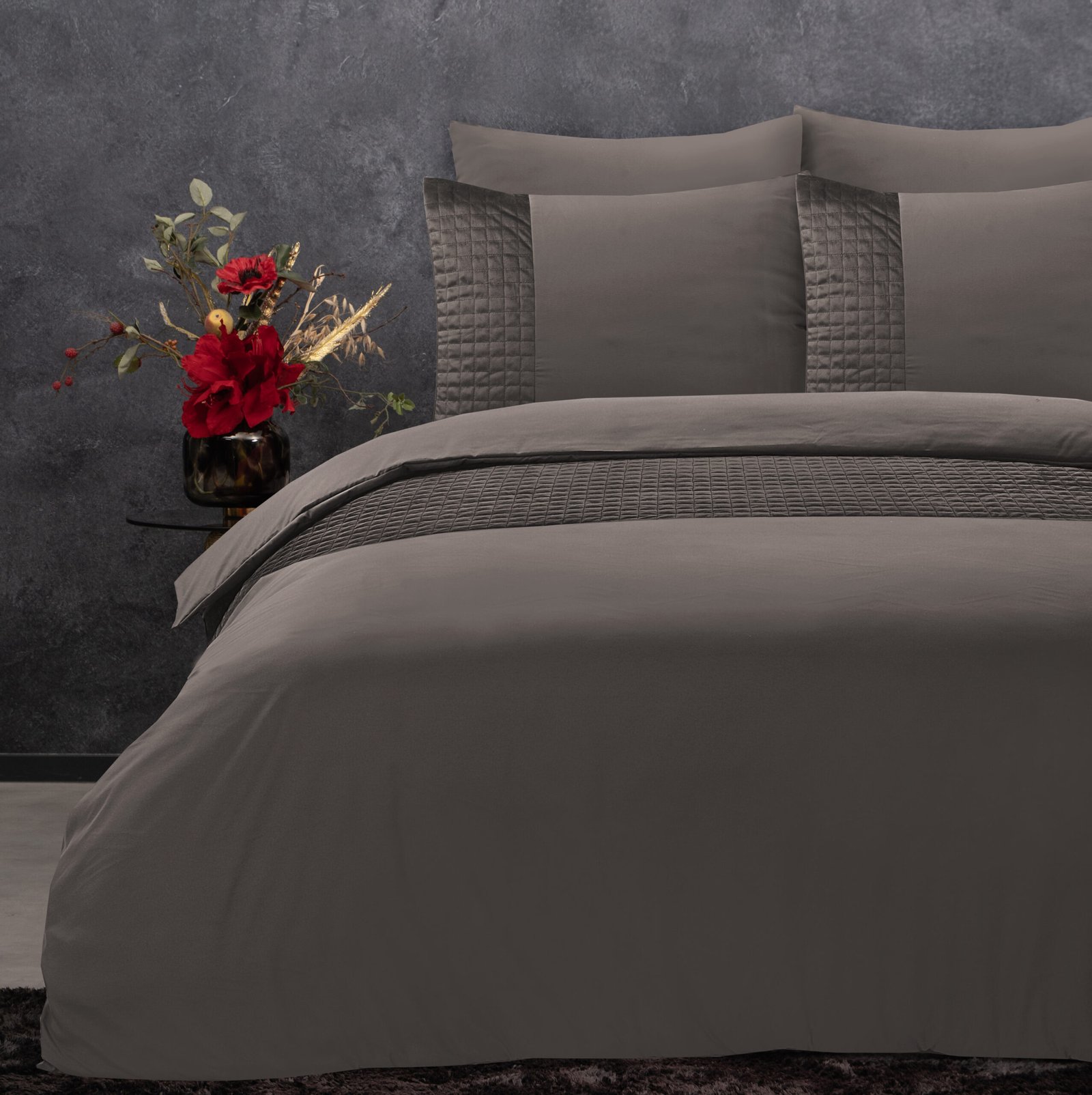 Velvet_Band_Taupe-1 Housse de couette- Bande de velours taupe – Image 1