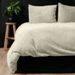 Housse de couette Rib Teddy Crème