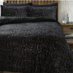 Housse de couette Glamour Flannel Sparkle Foil Noir