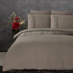 Housse de couette- Velvet Crossline Taupe