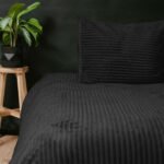 Housse de couette Rib Teddy Noir