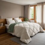 Couette Lazy Diamond Crème/Groen