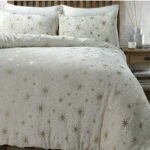 Housse de couette- Glamour Flanelle Étoiles Feuille Crème