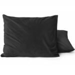 Taies d'oreiller en velours 2 en 1 noires 60 x 70